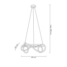 MOOSEE lampa wisząca SERPIENTE 60 czarna