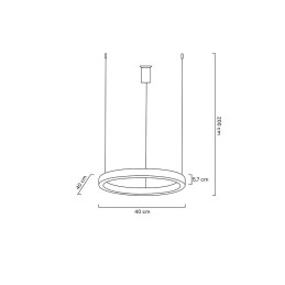 MOOSEE lampa wisząca RING 40 srebrna