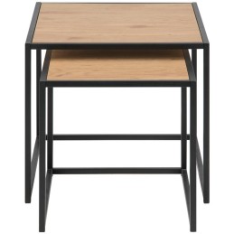 ACTONA zestaw stolików SEAFORD dąb - MDF, metal