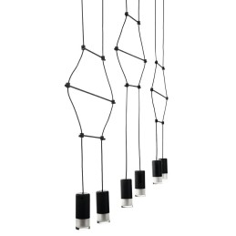 MOOSEE lampa wisząca FLUSSO LINE 6        czarna
