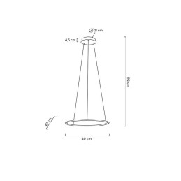 MOOSEE lampa wisząca RING SLIM 40 złota