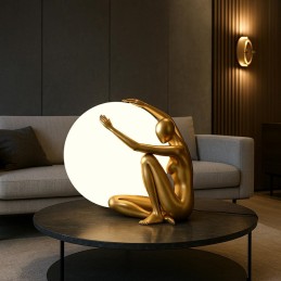 MOOSEE lampa stołowa UOMO 50 złota