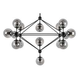 MOOSEE lampa wisząca PLANETARIO 15        czarna - klosze dymione