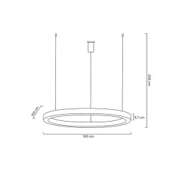 MOOSEE lampa wisząca RING 100 srebrna