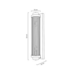 MOOSEE lampa ścienna COLUMN 60 srebrna