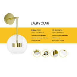MOOSEE lampa ścienna CAPRI WALL złota