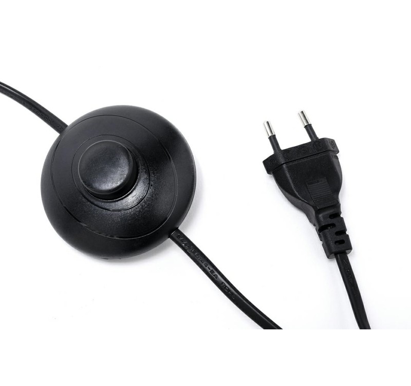 Lampa podłogowa HOLMES złota z czarnym kloszem -  metal