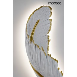 MOOSEE lampa ścienna PIÓRKO  biała / złota
