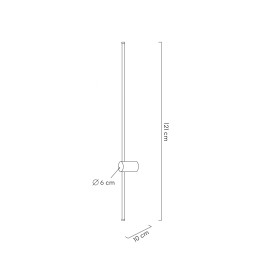 MOOSEE lampa ścienna OMBRE 120 biała