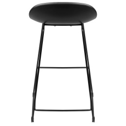 Krzesło barowe ROLF czarne 66 cm - polipropylen, metal