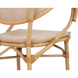 Krzesło ogrodowe CAFE BISTRO PARIS ARM    beżowe rattan