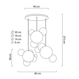 MOOSEE lampa wisząca CAPRI DISC 3 złota