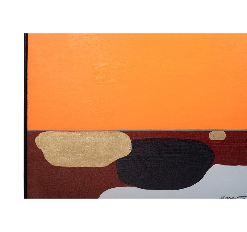 KARE obraz ABSTRACT SHAPES ORANGE 73x143 cm