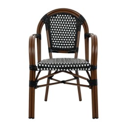 Krzesło ogrodowe CAFE PARIS ARM brązowe   rattan
