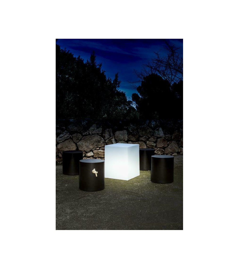 NEW GARDEN lampa ogrodowa CUBY 20 SOLAR & BATTERY biała