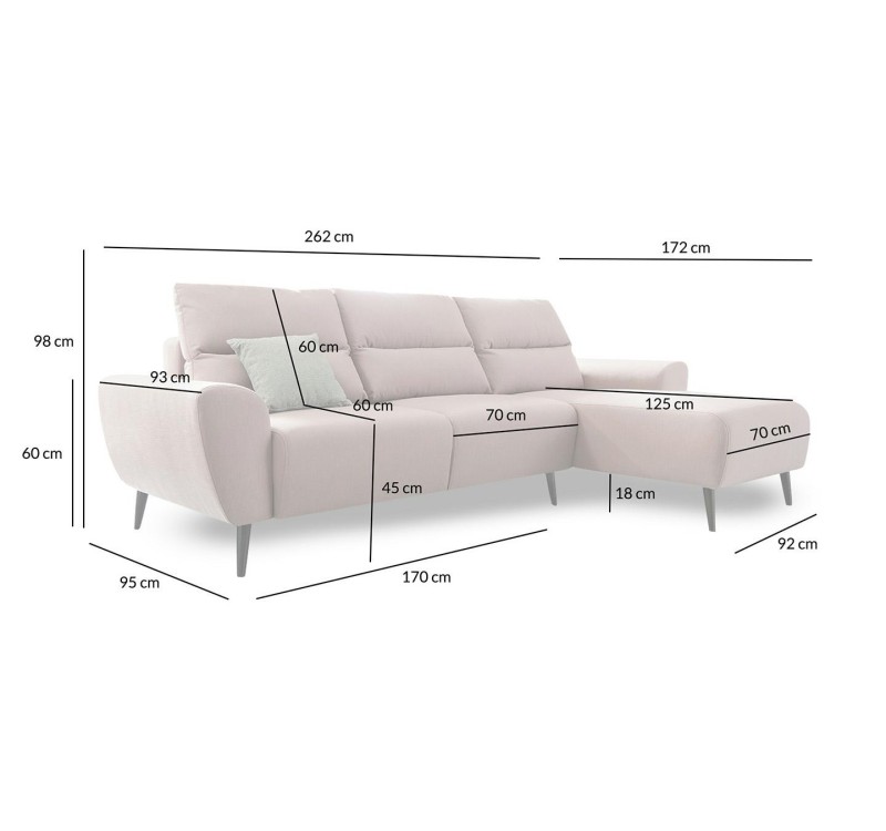 Narożnik JEF z funkcją spania - II grupa tkanin