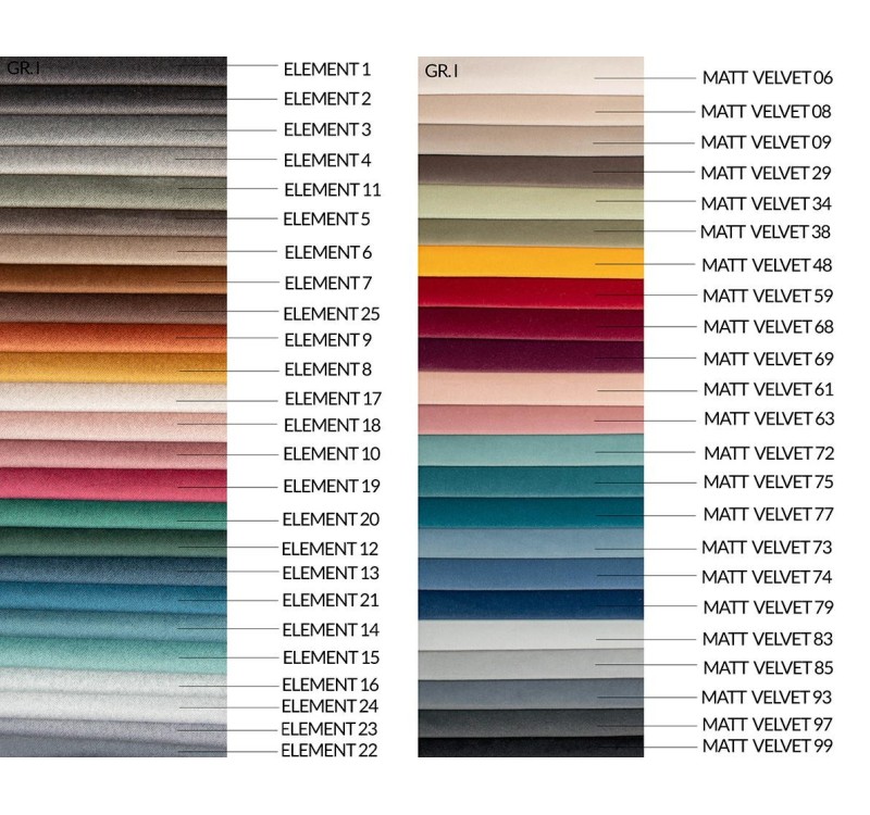 Narożnik NIKI z funkcją spania - I grupa tkanin