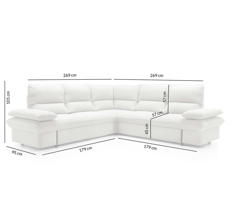 Narożnik SOFIA z funkcją spania - II grupa tkanin