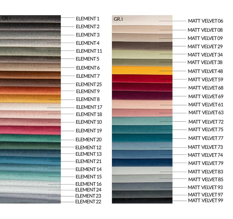 Sofa MIA z funkcją spania - I grupa tkanin