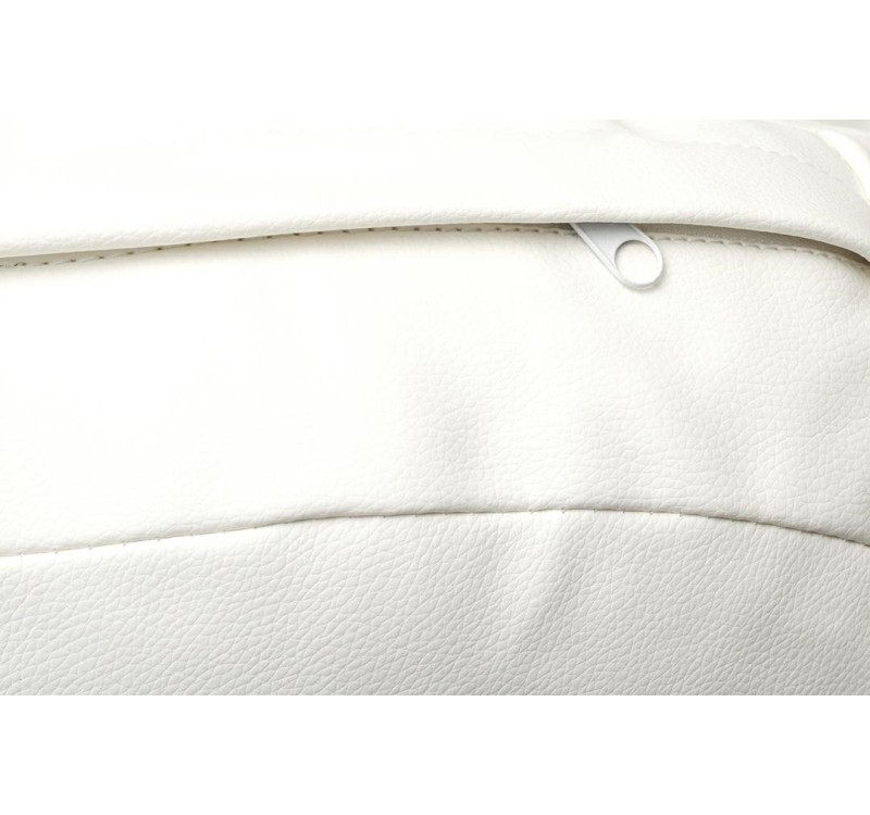 Fotel BUBBLE STAND 2 poduszka biała - akryl, chrom, ekoskóra