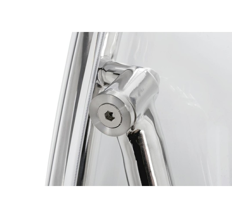 Fotel BUBBLE STAND 2 poduszka biała - akryl, chrom, ekoskóra