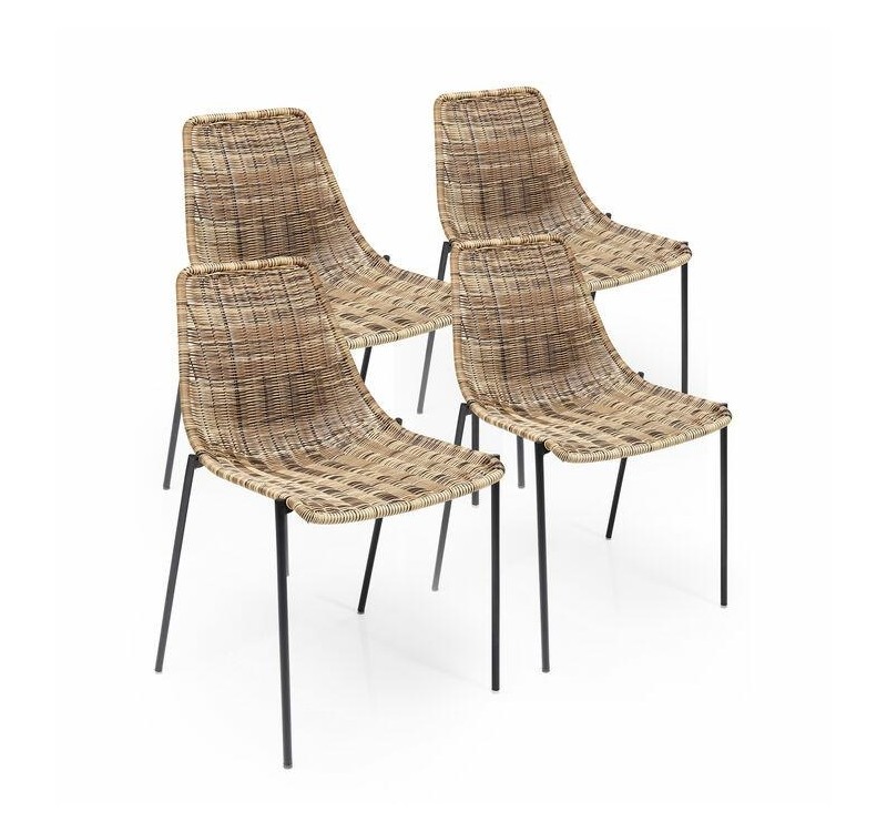 KARE zestaw 4 krzeseł TANSANIA