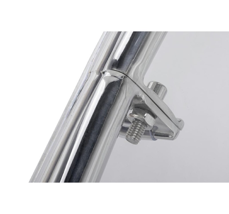 Fotel BUBBLE STAND 2 poduszka biała - akryl, chrom, ekoskóra