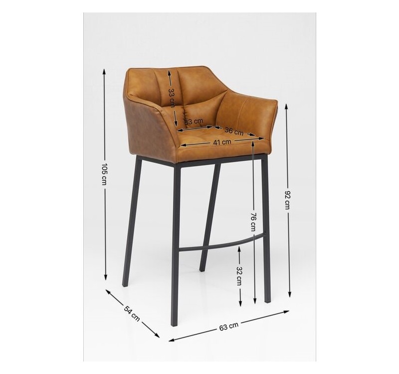 KARE krzesło barowe THINKTANK 2 brązowe