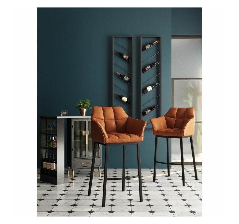 KARE krzesło barowe THINKTANK 2 brązowe