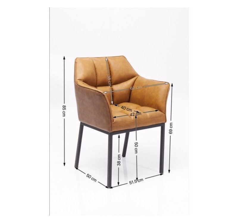 KARE krzesło THINKTANK brązowe