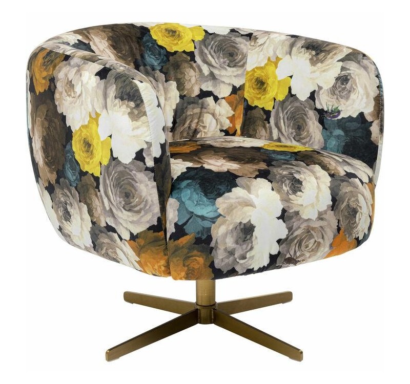 KARE fotel obrotowy PEONY FLOWER