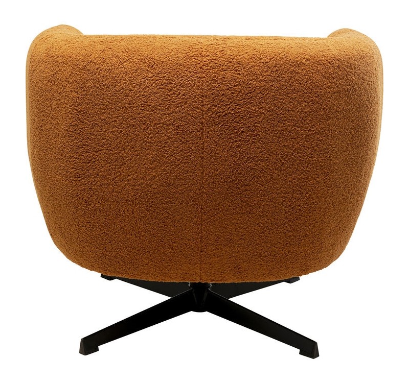 KARE fotel obrotowy PEONY pomarańczowy