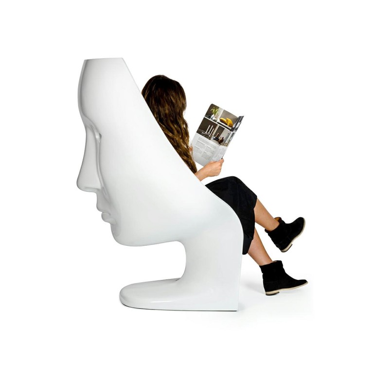 Fotel NEMO FACE CHAIR biały - włókno szklane