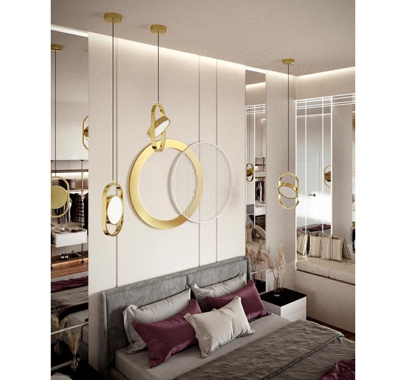 MOOSEE lampa wisząca SPINNER 19 złota