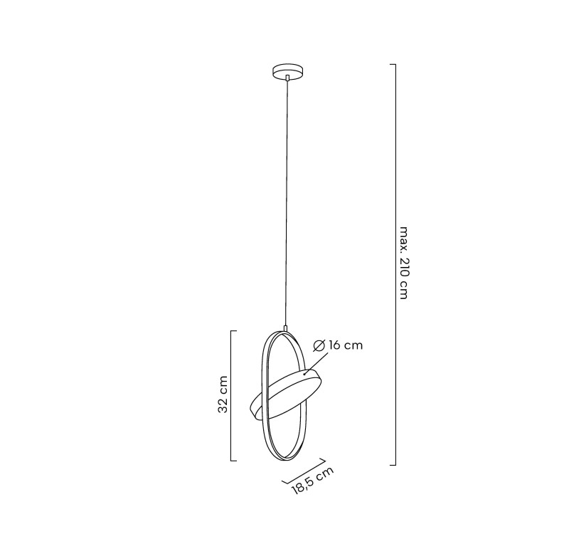 MOOSEE lampa wisząca SPINNER 19 złota
