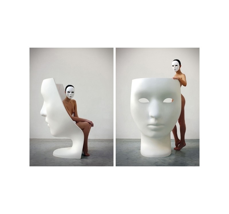 Fotel NEMO FACE CHAIR biały - włókno szklane