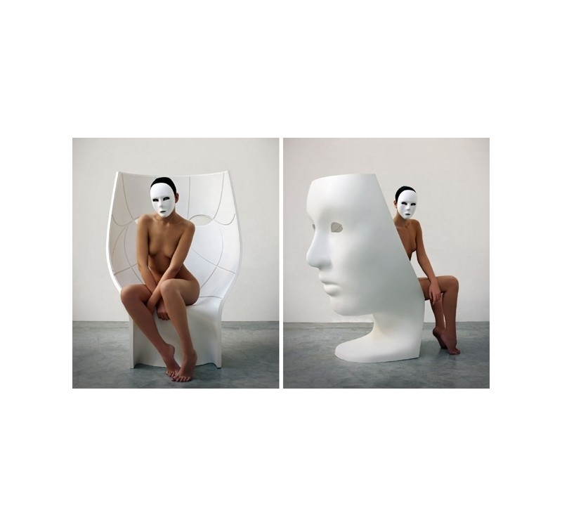 Fotel NEMO FACE CHAIR biały - włókno szklane