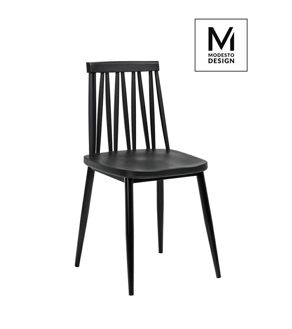 MODESTO krzesło TRAK czarne - polipropylen, metal