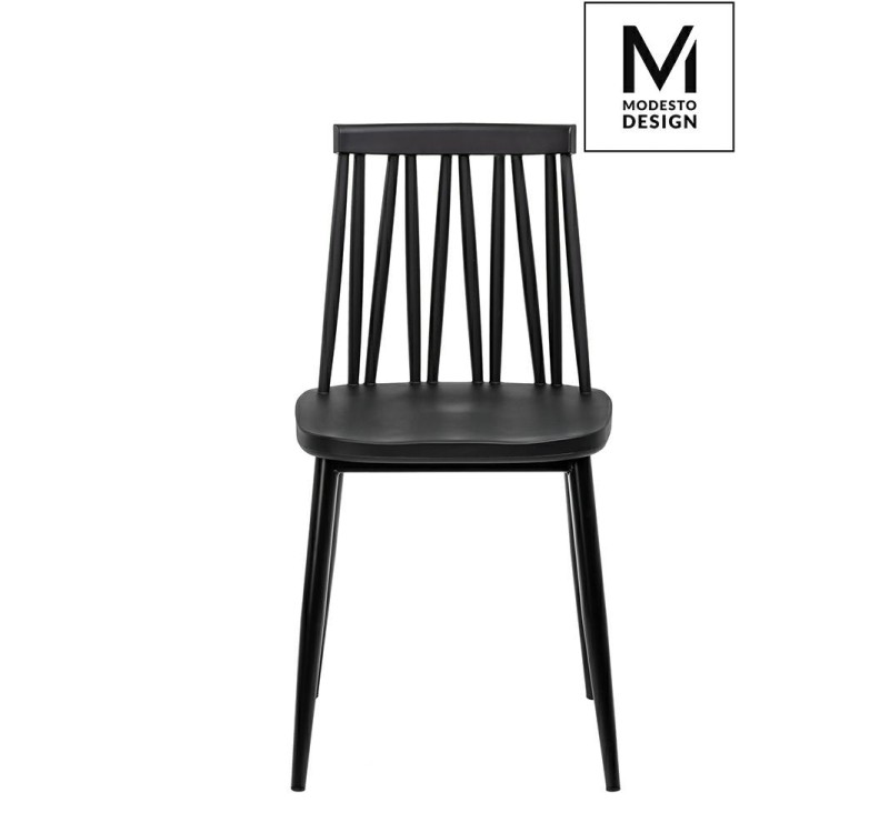 MODESTO krzesło TRAK czarne - polipropylen, metal