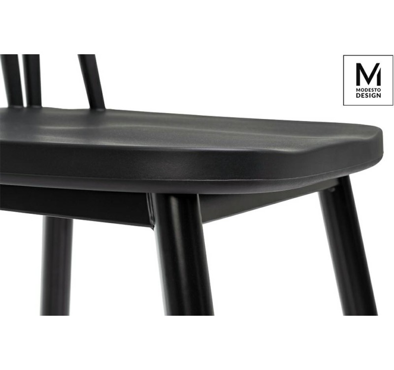 MODESTO krzesło TRAK czarne - polipropylen, metal