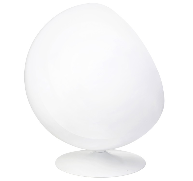 Fotel BALL biało-czarny - włókno szklane