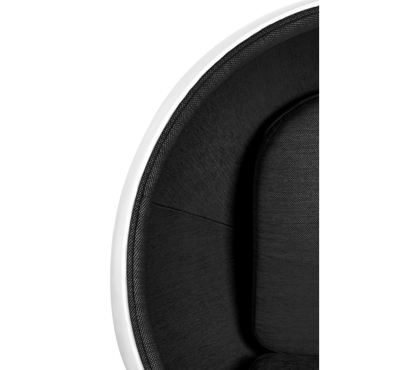 Fotel BALL biało-czarny - włókno szklane