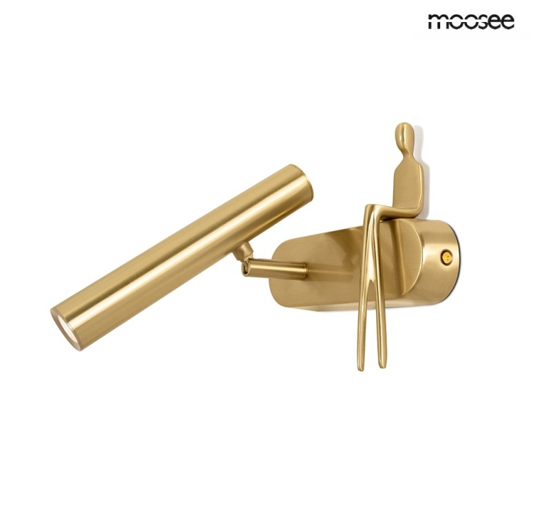 MOOSEE lampa ścienna BOY TUBE L złota