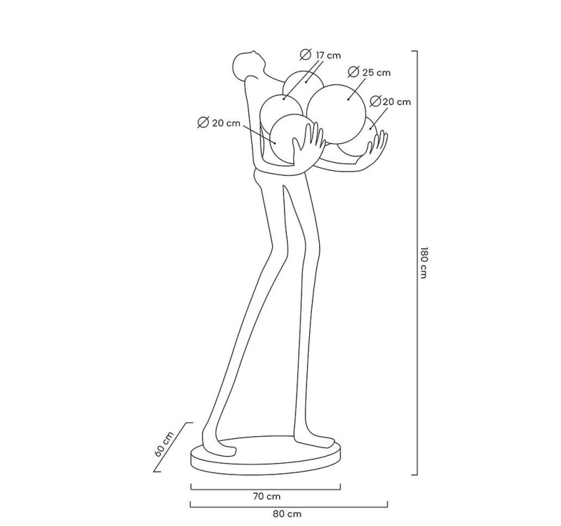 MOOSEE lampa podłogowa HUMAN PREMIUM -    włókno szklane, szkło