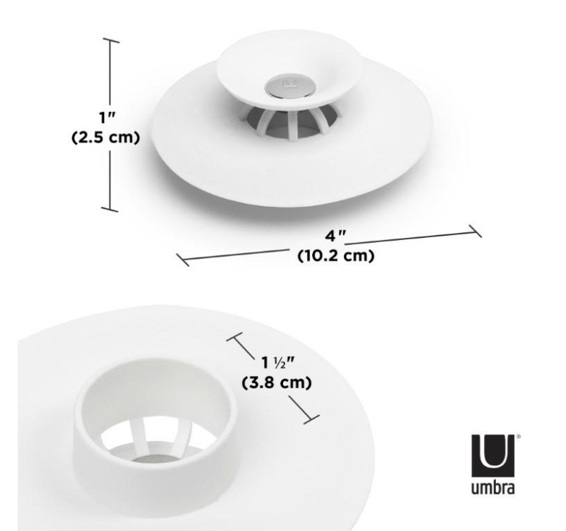 UMBRA zatyczka do wanny FLEX biała