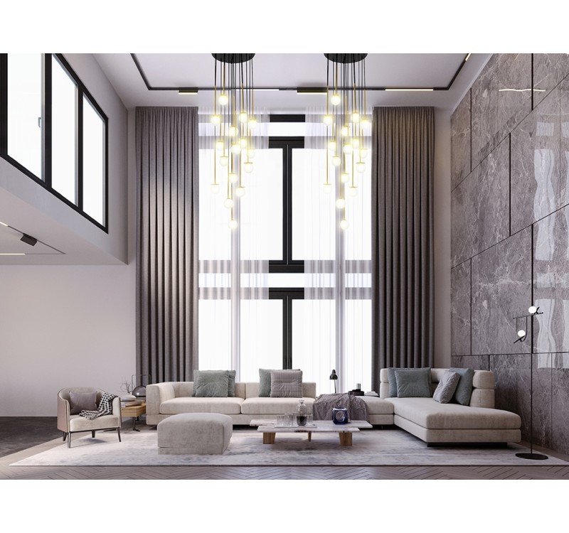 MOOSEE lampa wisząca CANNON DISC 16       złota