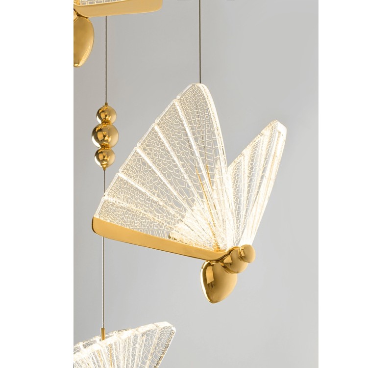 MOOSEE lampa wisząca BUTTERFLY DISC 5     złota