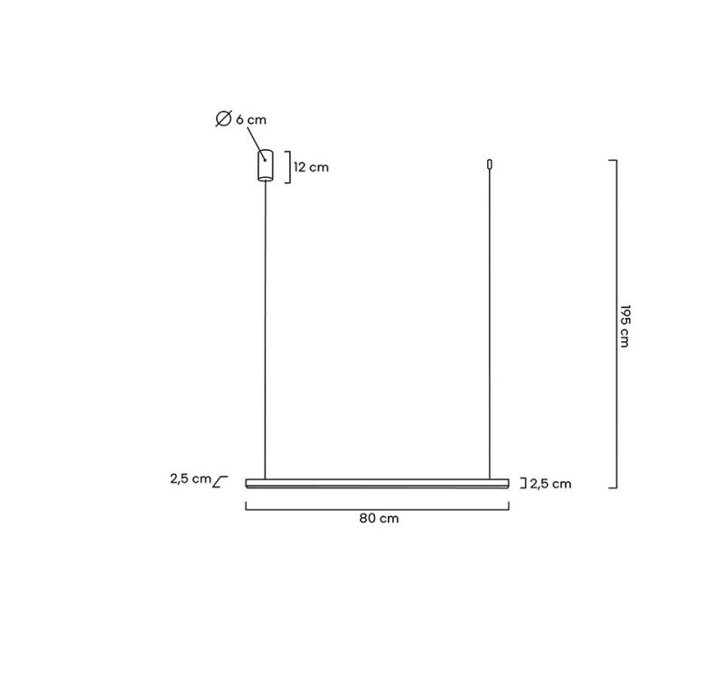MOOSEE lampa wisząca LINUS 80 złota