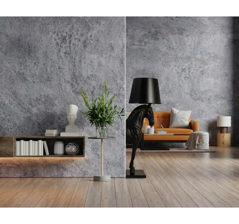 MOOSEE lampa podłogowa KOŃ HORSE STAND    S czarna - włókno szklane