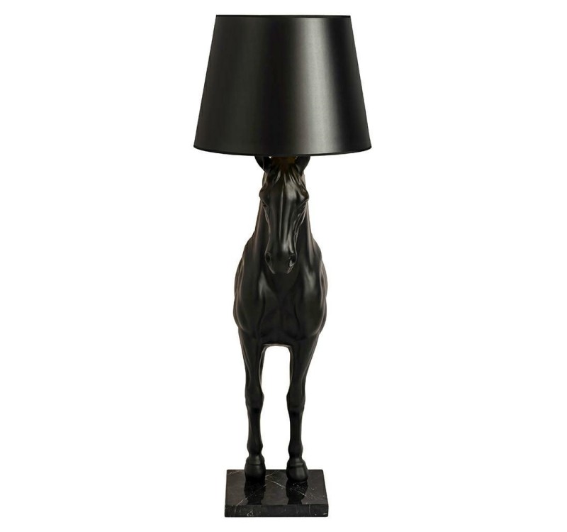 MOOSEE lampa podłogowa KOŃ HORSE STAND    S czarna - włókno szklane